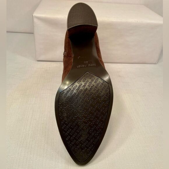 Marc Fisher Brown Vegan Suede Ankle Boots Size 8 NIB - Picture 4 of 6